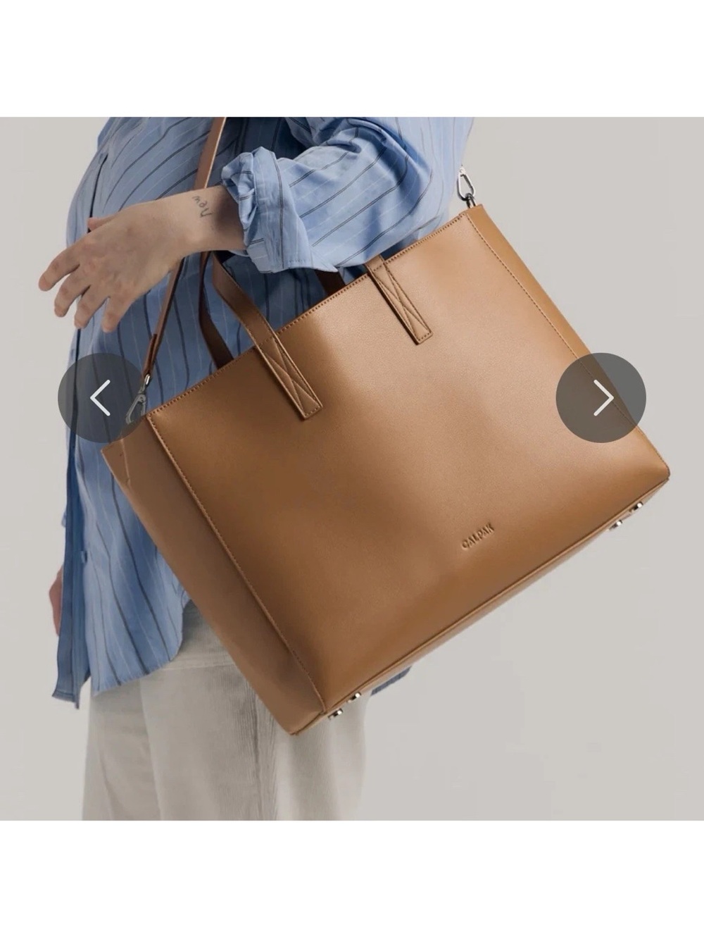 CALPAK Haven 16" Laptop
Computer Tote Shoulder Bag - Toffee Beige Tan NWOT - Picture 16 of 16